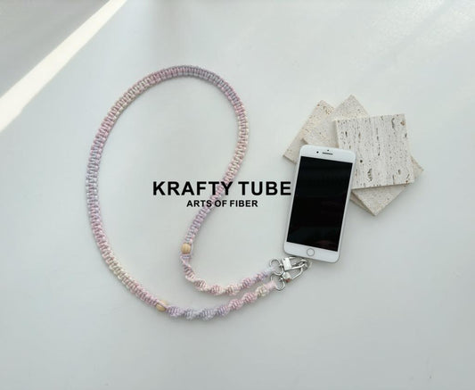 Pastel Phone/Camera Strap - Taro & Strawberry Custard